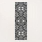 Zwart-wit abstract geometrisch modern patroon yogamat (Achterkant)
