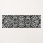 Zwart-wit abstract geometrisch modern patroon yogamat (Voorkant (horizontaal))