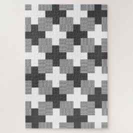 Zwart-wit Abstract geometrisch patroon Legpuzzel