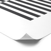 Zwart-wit Abstract geometrisch patroon Poster (Hoek)