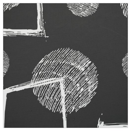 Zwart-wit abstract geometrisch vormpatroon stof (Swatch)