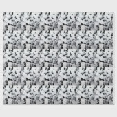 Zwart wit, abstract geschilderd canvas. cadeaupapier (Vlak)