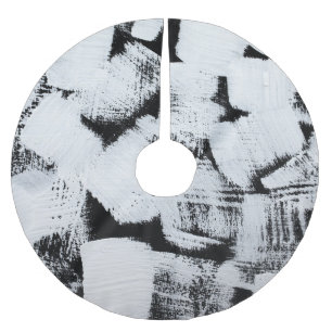 Zwart wit, abstract geschilderd canvas. kerstboom rok