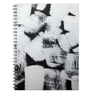 Zwart wit, abstract geschilderd canvas. notitieboek