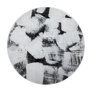 Zwart wit, abstract geschilderd canvas. snijplank