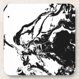 Zwart-wit Abstract Gezichten Incidentele Kunst Bier Onderzetter