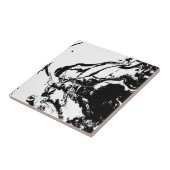 Zwart-wit Abstract Gezichten Incidentele Kunst Tegeltje (Zijkant)