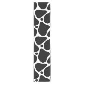 Zwart-wit abstract giraffe patroon korte tafelloper (Voorkant)
