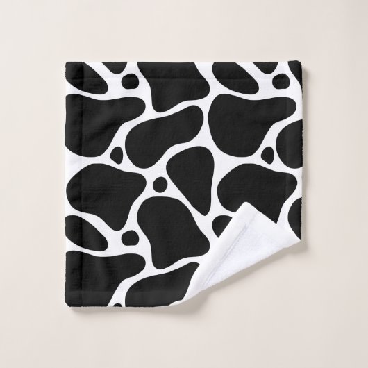 Zwart-wit abstract girafpatroon bad handdoek (Wasdoekje)