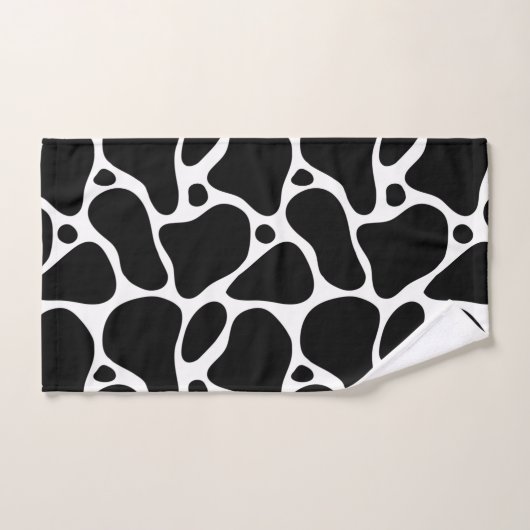 Zwart-wit abstract girafpatroon bad handdoek (Handdoek)