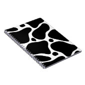 Zwart-wit abstract girafpatroon notitieboek (Rechterzijde)