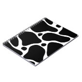 Zwart-wit abstract girafpatroon notitieboek (Linkerzijde)
