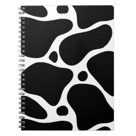 Zwart-wit abstract girafpatroon notitieboek