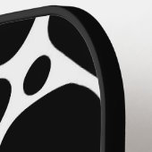 Zwart-wit abstract girafpatroon pickleball paddle (Links Detail)