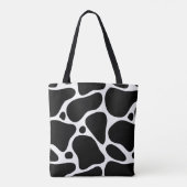 Zwart-wit abstract girafpatroon tote bag (Achterkant)