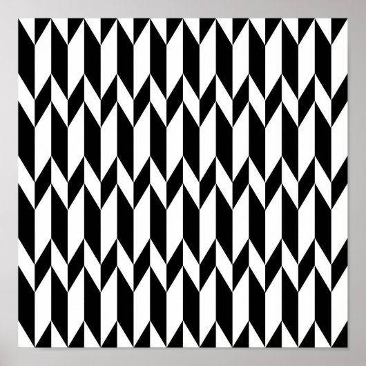 Zwart-wit Abstract grafisch patroon. Poster (Voorkant)