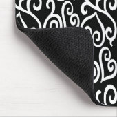 Zwart-wit Abstract hartpatroon Muismat (Hoek)