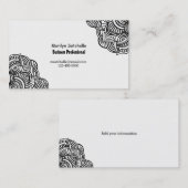 Zwart-wit Abstract hedendaags Visitekaartje (Voorkant / Achterkant)