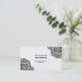 Zwart-wit Abstract hedendaags Visitekaartje (Staand voorkant)