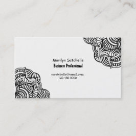 Zwart-wit Abstract hedendaags Visitekaartje