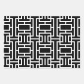 Zwart-wit Abstract Inpakpapier Vel (Voorkant 2)