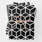 Zwart-wit Abstract Inpakpapier Vel (In situ)