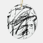 Zwart-wit abstract keramisch ornament (Links)