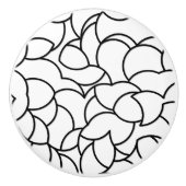 Zwart-wit, Abstract Keramische Knop (Voorkant)