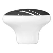 Zwart-wit abstract keramische knop (Zijkant)