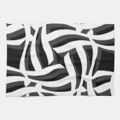Zwart wit Abstract keukenhanddoek (Horizontaal)