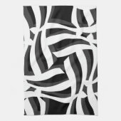 Zwart wit Abstract keukenhanddoek (Verticaal)