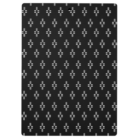 Zwart-wit Abstract Klembord (Achterkant)