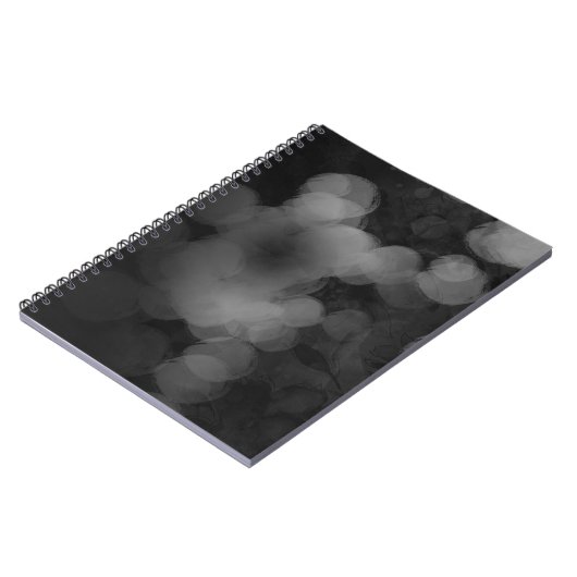 Zwart wit Abstract Koel Schilderlicht Notitieboek (Linkerzijde)
