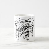 Zwart-wit abstract koffiemok (Center)