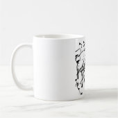Zwart-wit abstract koffiemok (Links)
