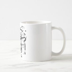 Zwart-wit abstract koffiemok