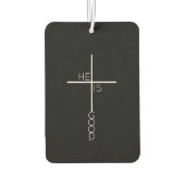 Zwart-wit Abstract kruis Luchtverfrisser (Achterkant)