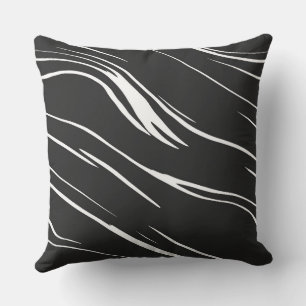 Zwart-wit abstract kussen