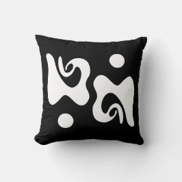 Zwart-wit abstract kussen