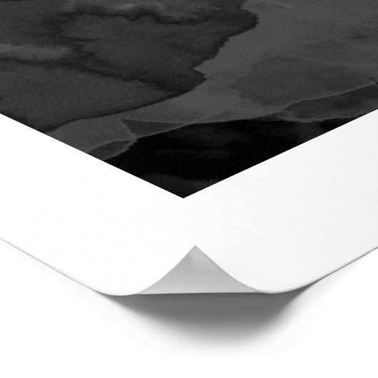 zwart-wit abstract landschap poster (Hoek)