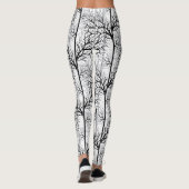 Zwart-wit abstract leggings (Achterkant)