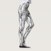 Zwart-wit abstract leggings (Rechts)