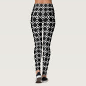 Zwart-wit abstract  leggings (Achterkant)