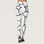 Zwart-wit, Abstract Leggings (Achterkant)