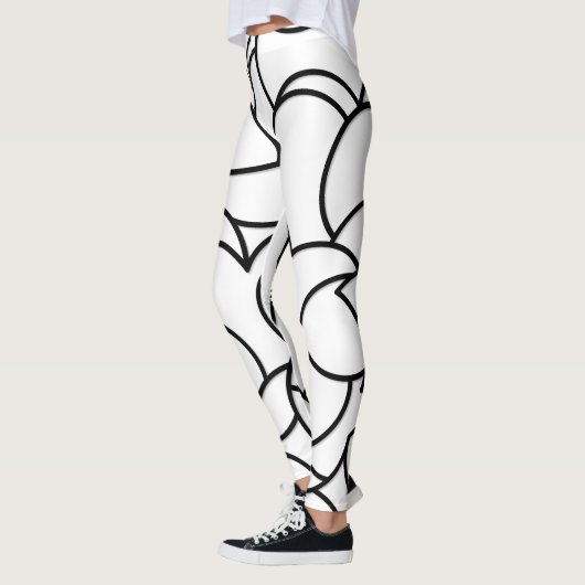Zwart-wit, Abstract Leggings (Links)