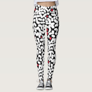 Zwart wit abstract leggings