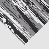 Zwart-wit Abstract lineair afdrukken Tissuepapier (Detail)