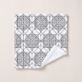 zwart-wit Abstract lineair patroon Bad Handdoek (Wasdoekje)
