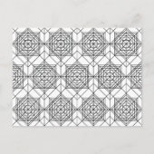  zwart-wit Abstract lineair patroon Briefkaart (Voorkant)