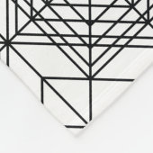  zwart-wit Abstract lineair patroon Fleece Deken (Hoek)